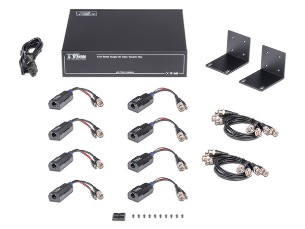 Transmisión de alimentación 300 Metros de video, 8 Canales, 4k, 36 VCD 12 VCD sin ruido.