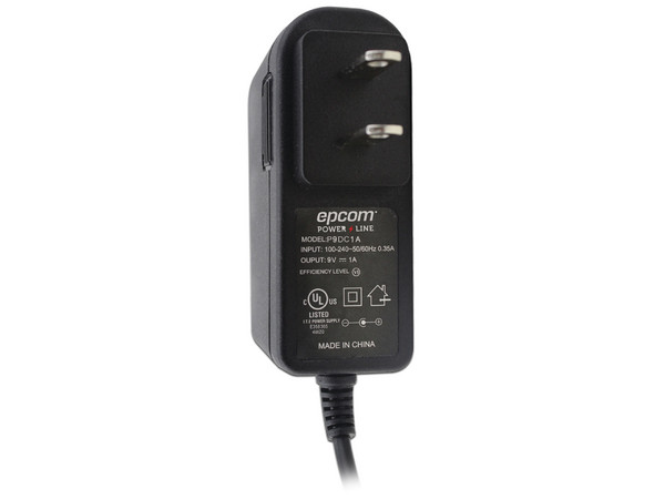 Fuente de poder regulada EPCOM para cámaras de vigilancia, 9V/1A.