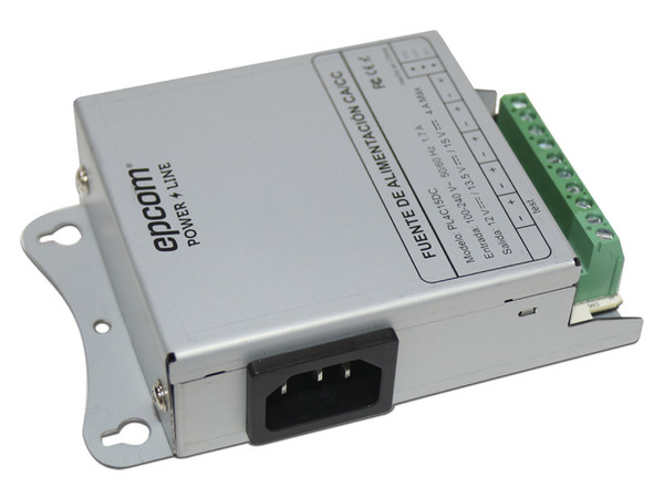 Fuente de Poder Metálica Epcom de 12 Vcc / 13.5 Vcc / 15 Vcc  para 4 Cámaras, 4 A.