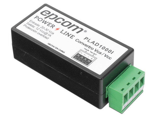 Convertidor Eléctrico Epcom PLAD1000I, de 24 Vca a 12 Vcd, filtro contra ruido para cámaras TurboHD, CVI, TVI.