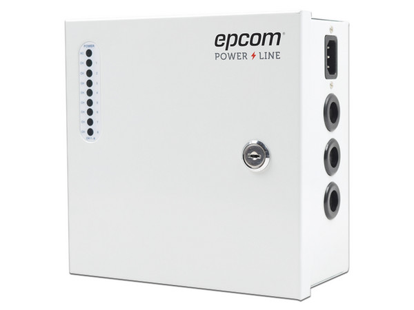 Fuente de Poder Profesional EPCOM PLK-24-AC-8A para cámaras de Seguridad, hasta 8 cámaras.