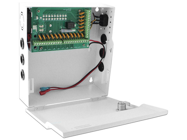 Fuente de poder profesional Epcom PLK12DC20ABK de 12V, 20A, 18 canales, Voltaje de entrada de 96-264V.