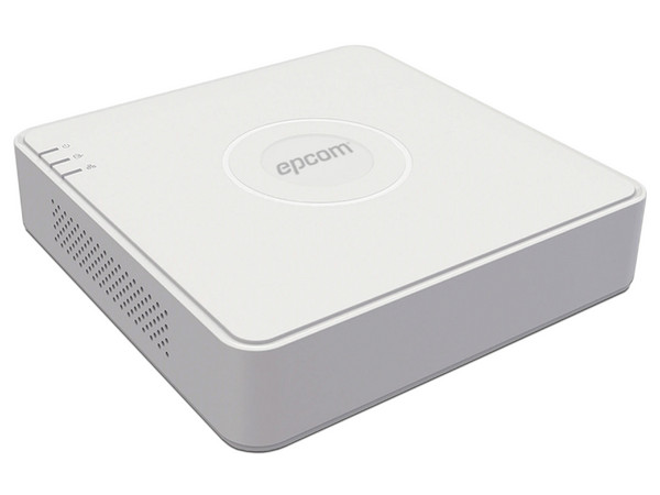 DVR EPCOM S04TURBOM/T de 4 Canales TurboHD, 1 Canal IP, 2MP 1080P Lite, AcuSense Lite, 1 Bahía de Disco Duro. Color Blanco.