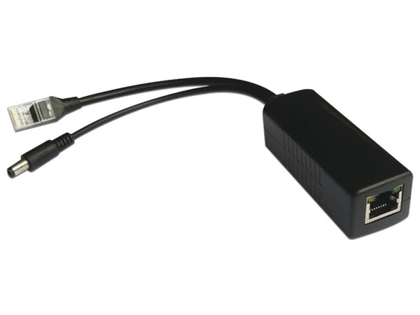 Cable divisor Epcom TTPL100 de RJ-45(Hembra) a RJ-45(Macho) y DC, PoE, Para adaptar micrófonos en Cámaras IP. Color Negro