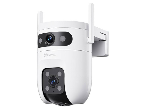 Cámara Dual IP Ezviz CS-C9C de 10MP 2K (5MP + 5MP), IR de Hasta 40m, WI-Fi, IP65, Ranura para MicroSD. Color Blanco.