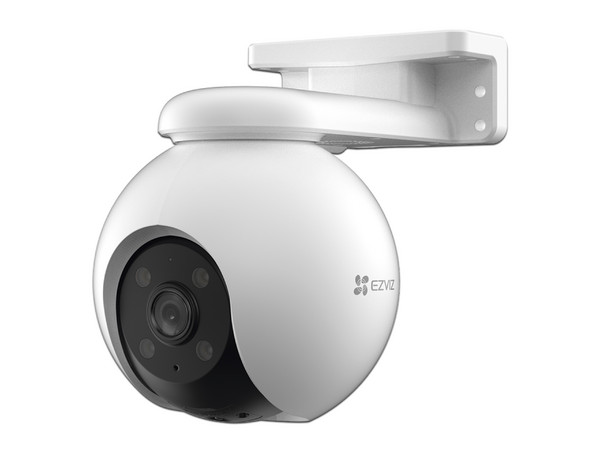 Cámara IP PTZ EZVIZ CS-H8 2K, 3 MP, Lente 2.8mm, Visión Nocturna a Color, Cobertura 360, MicroSD hasta 512GB, Wi-Fi.