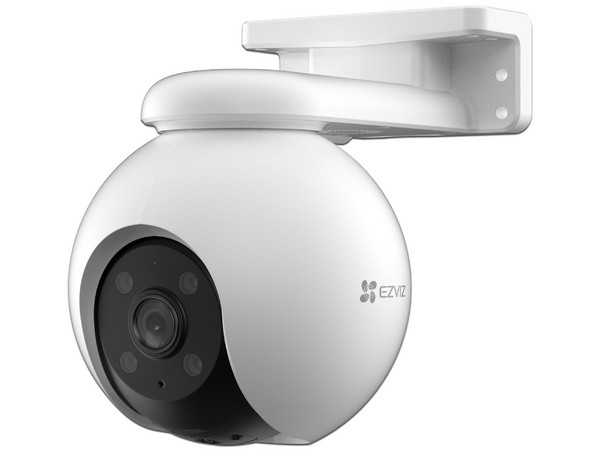 Cámara PT Ezviz CS-H8-3K, 5MP, 3K, cobertura panorámico, detección humana, Wi-Fi.