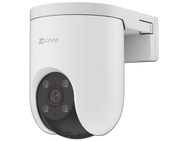 Cámara IP PT Tipo Domo EZVIZ CS-H8C de 3MP (2304 x 1296), Lente de 4mm, IR hasta 30m, Wi-Fi, Ranura para tarjetas MicroSD, Color Blanco.