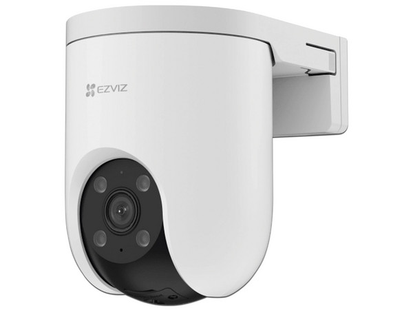 Cámara PT Tipo Torreta EZVIZ CS-H8C/8MP de 8MP 4K (3840 x 2160), IR de Hasta 30m, Wi-Fi, Ranura MicroSD de Hasta 512GB. Color Blanco.