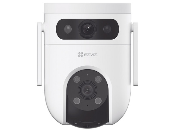 Cámara PT Tipo Domo de Doble Lente EZVIZ CS-H9C/10MP de 5MP (2880 x 1620), IR hasta 30m, Audio Bidireccional, IP65, Color Blanco.