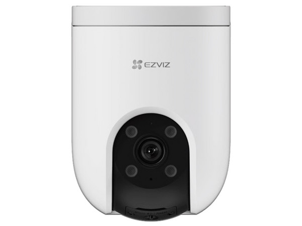 Cámara PT Tipo Torreta EZVIZ CSH8C/3MP de 3 MP 2K (2304 x 1296), Detección de Humanos, Wi-Fi, Soporta MicroSD de 512GB, IP65. Color Blanco.