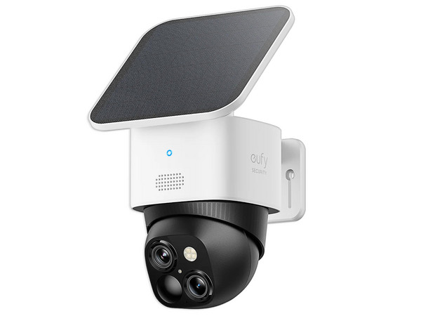 Cámara de Seguridad EUFY SoloCam S340, Doble Lente con Zoom Óptico 8x, 2880 x 1620, Panel Solar, Conectividad Wi-Fi.