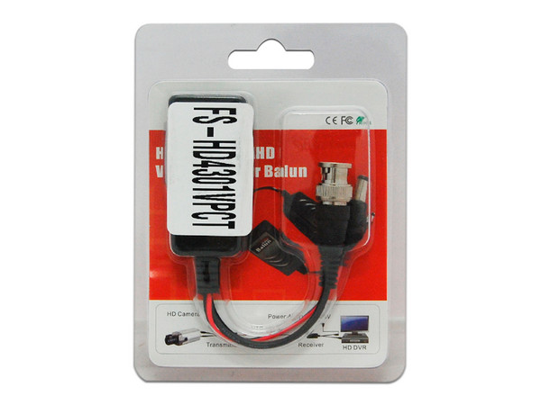 Transceptor de Video Folksafe FS-HD4301VPCT, hasta 1080p, BNC  y Alimentación, HD-TVI, HD-CVI, AHD y CVBS, hasta 250m.