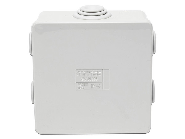 Caja de derivación Gewiss GW-44-003, 6 Entradas, Autoextinguible, IP44, IK07.