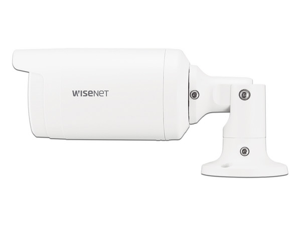 Cámara de vigilancia IP Tipo Bala Hanwha AN-OL6012R de 2MP, IR hasta 30m, WiseStream, IP66, PoE.