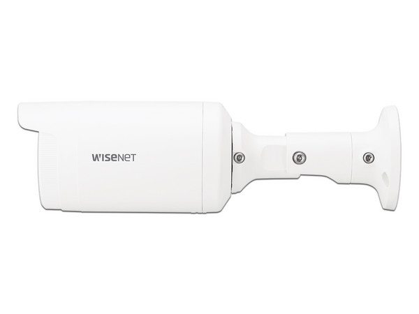 Cámara de vigilancia IP Tipo Bala Hanwha AN-OL7022R de 4MP, IR hasta 25m, WiseStream , IP66, PoE.