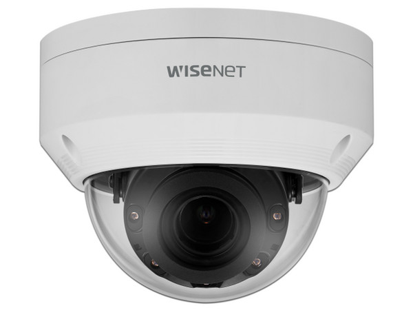 Cámara IP Tipo Domo Hanwha LNV-6072R de 2MP, IR hasta 30m, IP66.