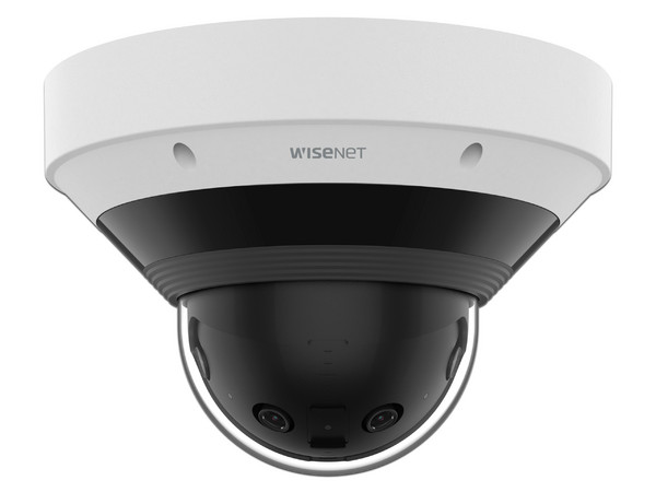 Cámara de Vigilancia Panorámica tipo Domo Hanwha PNM-C9022RV de 8MP (5120 x 1568), IR hasta 20m, Visión de 180 o 209 grados, Antivandálica.