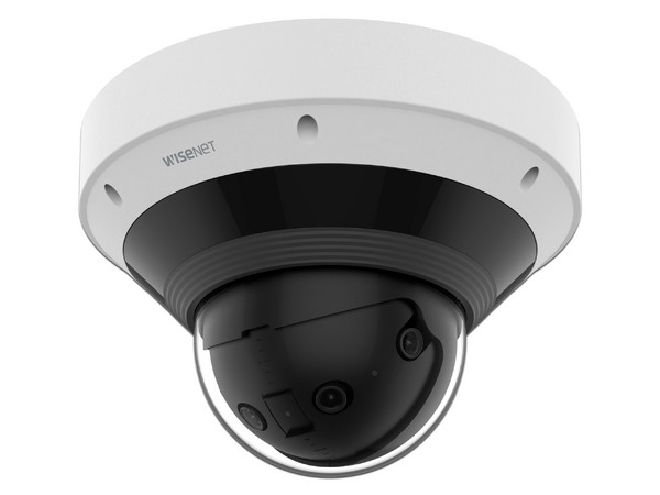 Cámara de Vigilancia Panorámica tipo Domo Hanwha PNM-C9022RV de 8MP (5120 x 1568), IR hasta 20m, Visión de 180 o 209 grados, Antivandálica.