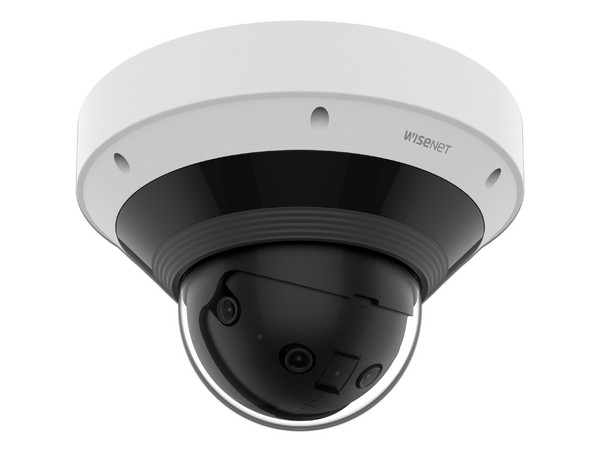 Cámara de Vigilancia Panorámica tipo Domo Hanwha PNM-C9022RV de 8MP (5120 x 1568), IR hasta 20m, Visión de 180 o 209 grados, Antivandálica.