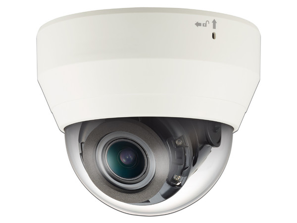 Cámara de Vigilancia IP Tipo Domo Hanwha QND-6022R, Lente 4mm, IR hasta 20m, H.265.