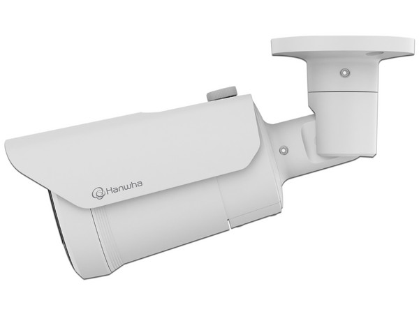 Cámara de vigilancia tipo bullet Hanwha Techwin QNO-C9083R, 8MP, efectividad IR hasta 30m, IP66, Micro SD. Color Blanco.