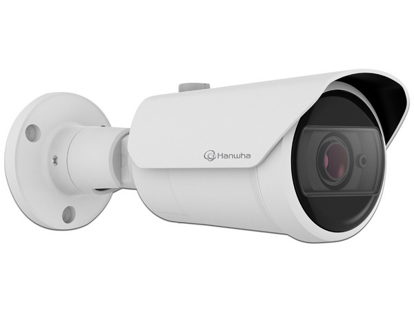 Cámara de vigilancia tipo bullet Hanwha Techwin QNO-C9083R, 8MP, efectividad IR hasta 30m, IP66, Micro SD. Color Blanco.