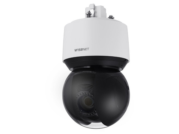 Cámara tipo Domo IP PTZ Antivandálico Hanwha 2MP, IR 100m, Zoom Óptico 25X, H.265 & WiseStream, WDR 120DB, IP66, IK10.