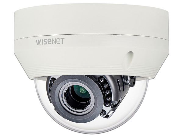 Cámara Tipo Domo antivandálica Hanwha SCV-6085R de 2MP, 1080P, IR hasta 30m, IP66, IK10.