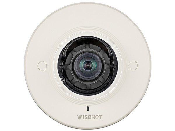 Cámara IP de vigilancia tipo domo Hanwha XND-8020F de 5MP, Lente 3.7mm, WDR 120db, H.265, WiseStream, PoE.