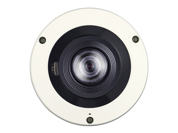 Cámara de vigilancia IP Tipo Fisheye Hanwha XNF-8010RV, PTZ Digital 8X, 6MP, IR de hasta 15m, IP66, IK10, PoE.