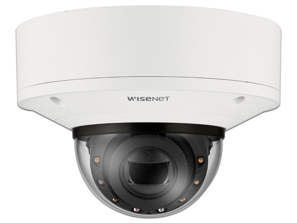 Cámara de Vigilancia Tipo Domo Hanwha XNV-6083R de 4MP, IR hasta 50m, IP66, IP67, IK10.