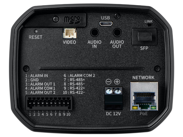 Cámara de Vigilancia IP Tipo Bala Hanwha XNZ-6320A de 2MP (1920 x 1080), Lente Motorizado 32X, Detección de Movimiento, H.265, PoE, Color Negro.