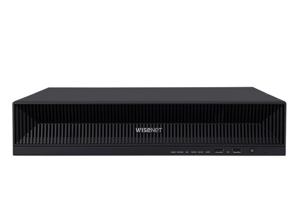 NVR Hanwha XRN-1620SB1 de 16 canales, Salida de video HDMI, VGA, Hasta 6TB (Disco Duro No incluido). Color Negro.