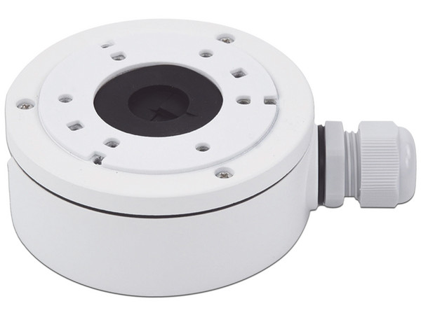 Caja de Conexiones Syscom DS-1280ZJ-XS-AX compatible con DS-2CD20XX, B8-TURBOXX, E8-TURBOXX, LE7-TURBOXX, LB7-TURBOXX. Color Blanco