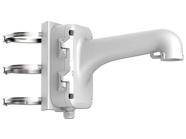 Montaje de Poste para Domos Hikvision, Uso en Exterior, Color Blanco.