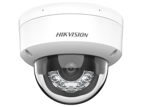 Cámara de Vigilancia IP Tipo Domo Hikvision DS-2CD1123G2-LIU de 2MP, (1920 x 1080), IR de hasta 30m, PoE, Color Blanco.