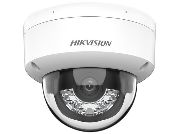 Cámara de Vigilancia tipo Domo Hikvision DS-2CD1143G2-LIUF de 4MP (2560 x 1440), IR hasta 30m, Luz Blanca hasta 30m, Micrófono Integrado, IP67.