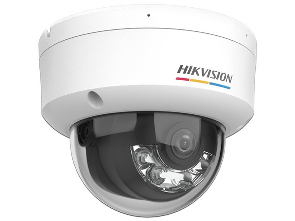 Cámara IP Tipo Domo Hikvision DS-2CD1147G2H-LIUF de 4MP (2560 x 1440), Lente de 2.8mm, IR hasta 30m, Micrófono Integrado , IP.67. Color Blanco.