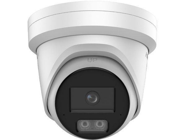 Cámara Turret IP 4 Megapixel, Dual Light, ColorVu 3.0, HikAI, Lente 2.8 mm, IR 30 mts + Luz Blanca, 2 Micrófonos Integrados, Exterior IP67, WDR 130 dB, AcuSense 3.0, Cuerpo Metálico, NEMA 4X, AcuSearch.