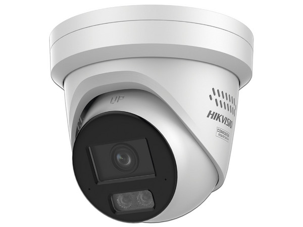 Cámara IP Tipo Torreta Hikvision DS-2CD2387G3-LIS2UY/SRB de 8MP, Lente de 2.8mm, IR de hasta 30 m, Luz Blanca, Micrófono Integrado, IP67, AcuSense 3.0, AcuSeach, PoE.