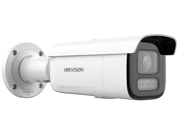 Cámara IP Tipo Bala Hikvision DS-2CD2683G2-LIZS2U de 8MP (3840 x 2160), Lente de 2.8m, IR y Luz Blanca de hasta 60m, IP67, Color Blanco.