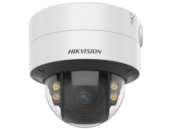 Cámara Tipo Domo Hikvision DS-2CD2747G2T-LZS(C) de 4MP (2688 x 1520), Lente de 2.8mm, Luz Blanca de hasta 40m, IP67, Color Blanco.