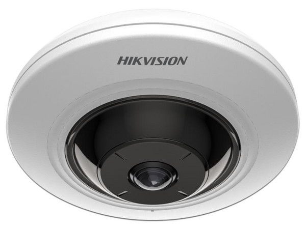 Cámara de Vigilancia IP Mini Fisheye Hikvision DS-2CD2955G0-ISU de 5MP, (2560 x 1920), IR de hasta 8m, PoE.