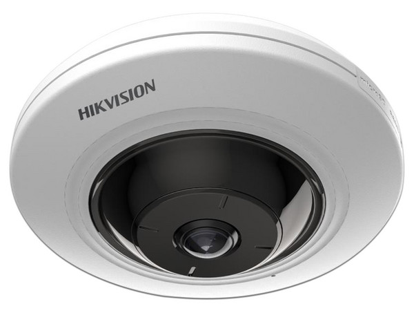 Cámara de Vigilancia IP Mini Fisheye Hikvision DS-2CD2955G0-ISU de 5MP, (2560 x 1920), IR de hasta 8m, PoE.