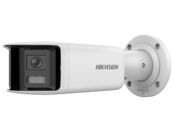 Cámara IP Tipo Bala Hikvision DS-2CD2T47G2P-LSU/SL de 4MP (3040 x 1368), Lente de 2.8 mm, IR Hasta 40 m, PoE, Protección IP67, Color Blanco.
