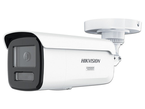 Cámara IP de Vigilancia Tipo Bala HIKVISION DS-2CD2T67G3-LIS2UY/SRB de 6MP, Lente 4mm (3200 x 1800), IR de hasta 60m + Luz Blanca, Acusense 3.0, IP67. Color Blanco.