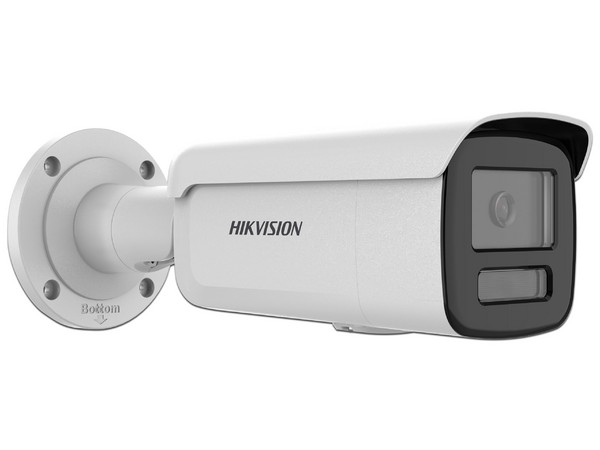 Cámara de Vigilancia Tipo Bala HIKVISION DS-2CD2T67G3-LIY de 8MP, Lente 4mm (3200 x 1800), IR de hasta 60m + Luz Blanca de 60m, IP67. Color Blanco.