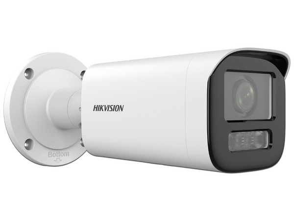 Cámara Tipo Bala Hikvision DS-2CD3641G2-LIZS de 4MP (2560 x 1440), Lente de 2.8, IR hasta 50, Micrófono Integrado. Color Blanco.