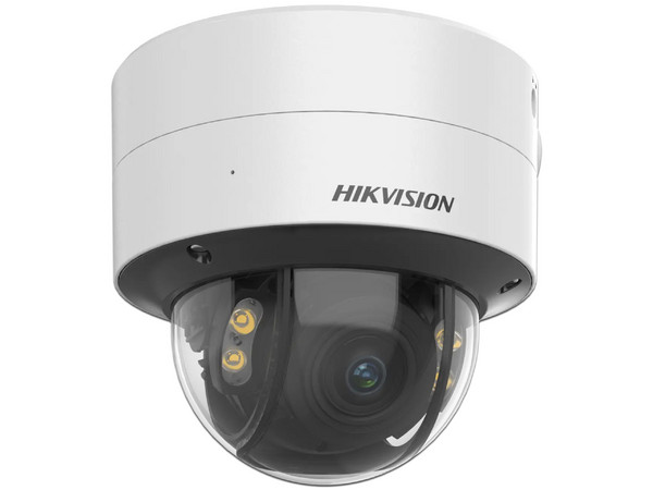 NA Cámara de Vigilancia tipo Domo Hikvision DS-2CD3747G2T-LZSU(C) de 4MP (2688 x 1520), Luz Blanca hasta 40m, Soporta MicroSD hasta 256GB (No incluye memoria).
